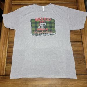 Christmas Vacation Grey Unisex Tee "Jolliest Bunch Of *ssh*les..." - Size Large